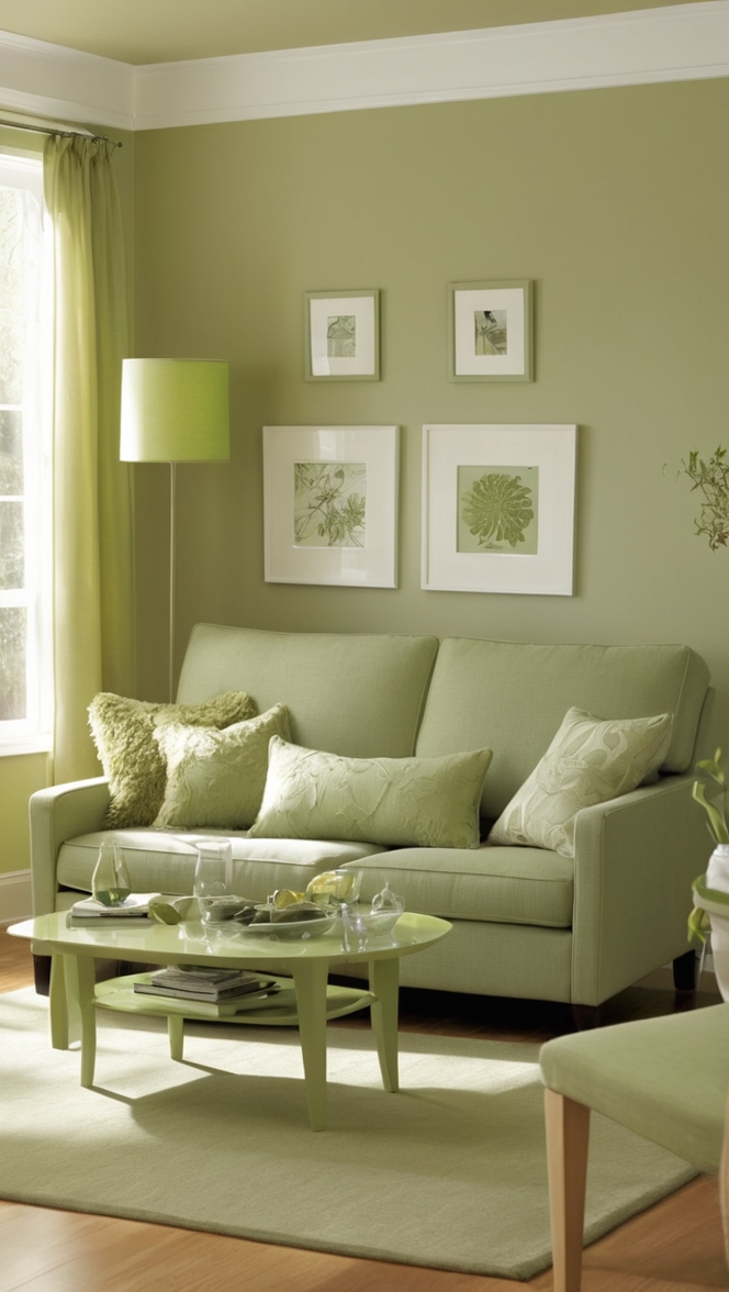 sage green paint, sage green decor, sage green furniture, sage green walls, sage green curtains