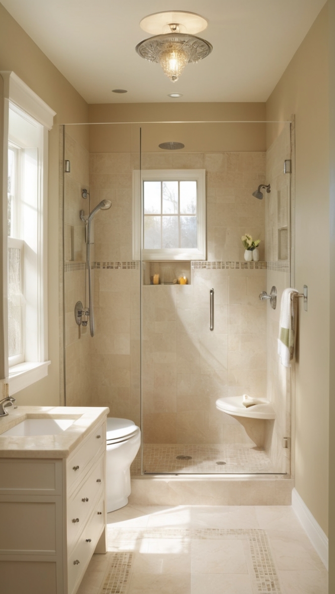 small bathroom renovation, shower remodel, bathroom design, small bathroom ideas, walk-in shower design