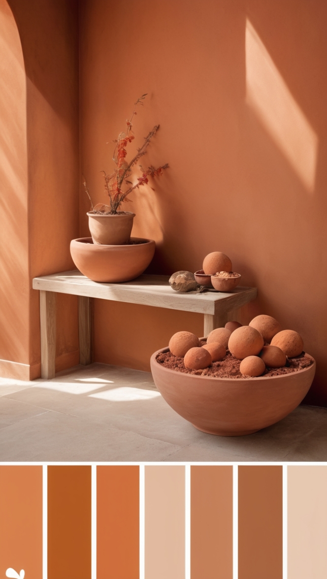 terracotta paint colors, terracotta color scheme, terracotta color combinations, terracotta color palette ideas, terracotta interior paint