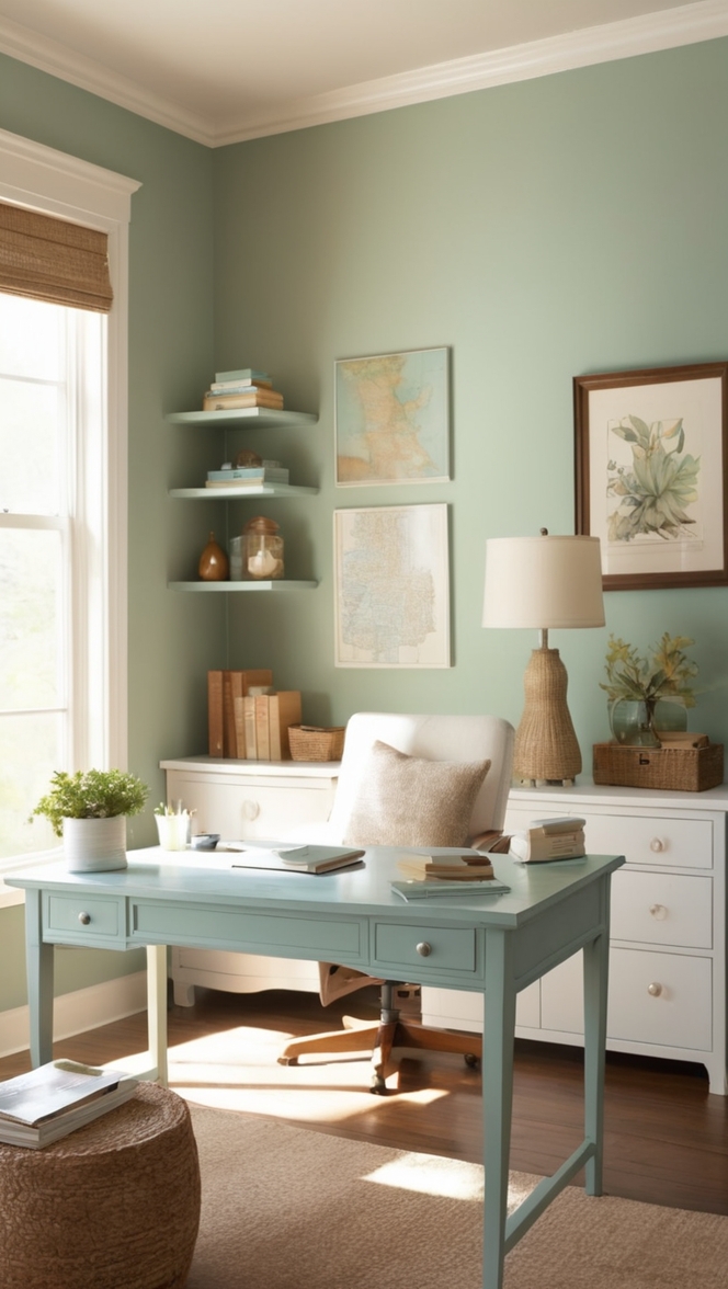 antique desk, vintage office decor, retro home office, classic office furniture, rustic workspace