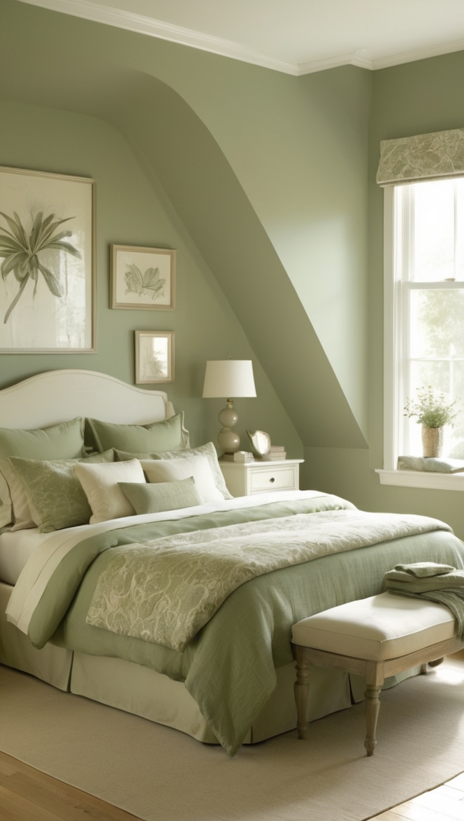 Some trendy sage green bedroom ideas for a serene oasis ?