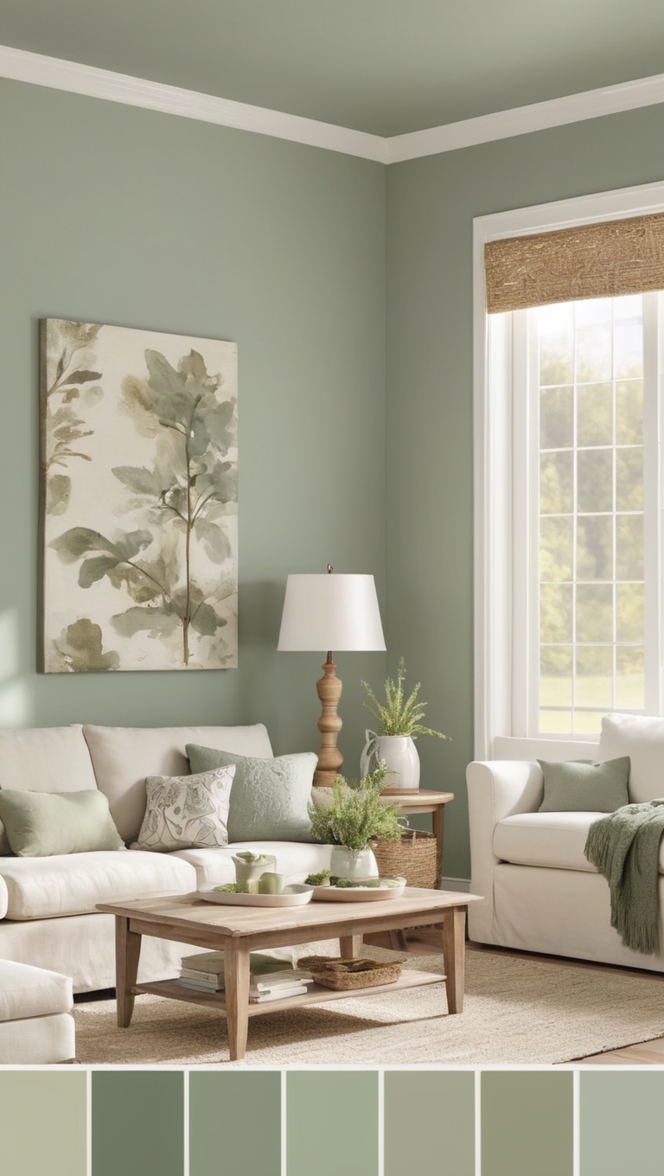 sage green decor, farmhouse living room design, rustic farmhouse furniture, modern farmhouse style, cozy farmhouse decor