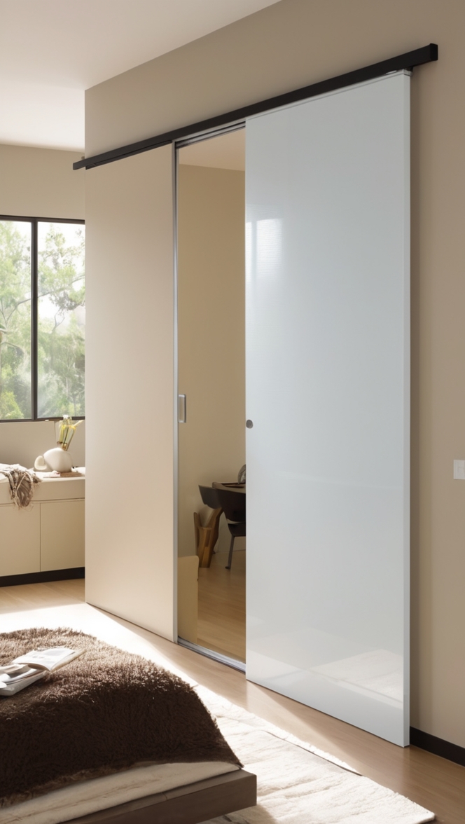 How can I enhance my space with a sliding door laminate design? ?